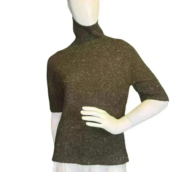 Jones New York Merino Wool Blend Turtle Neck Short Sleeve Sweater. - Picture 5 of 11